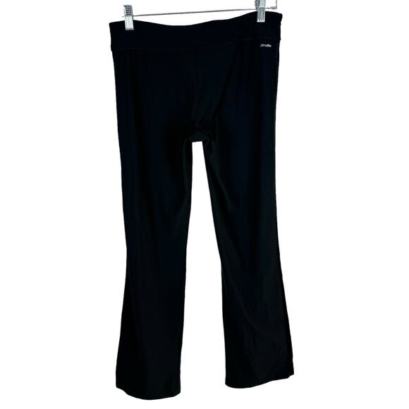 Adidas Climalite Black Straight Leg Stretchy Elastic Waist Mid Rise Leggings M - Picture 2 of 7